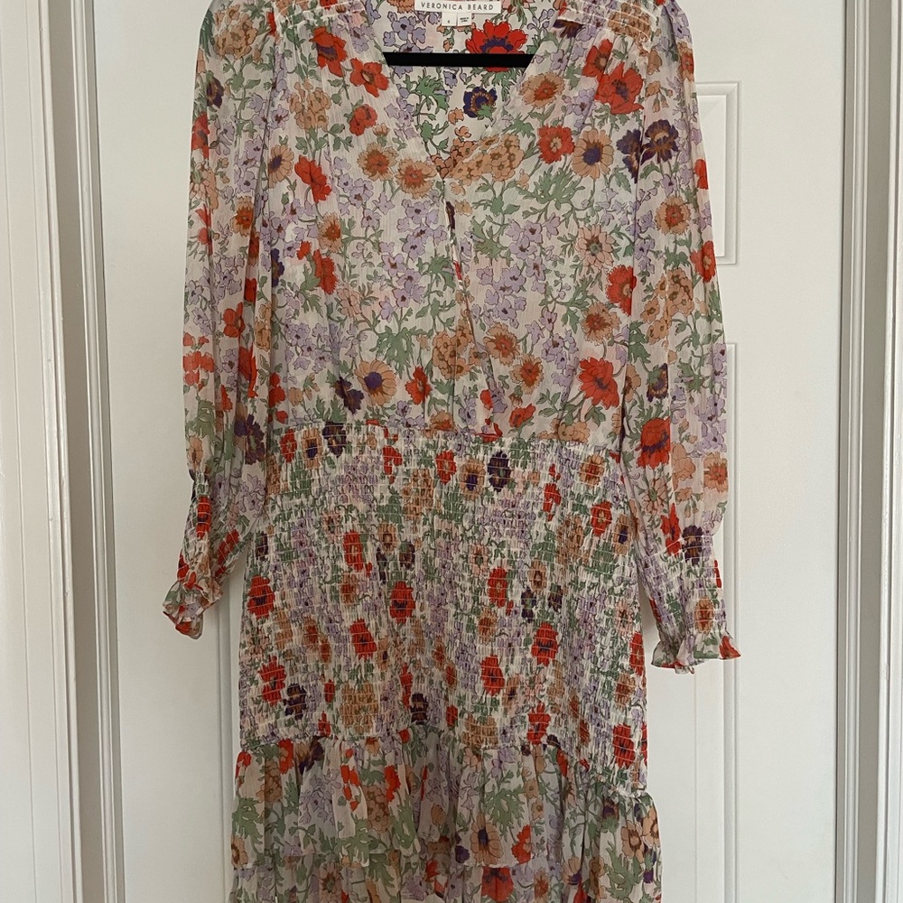 Must Sell by 10/3! Veronica Beard Multicolor Floral Long Sleeve Dress